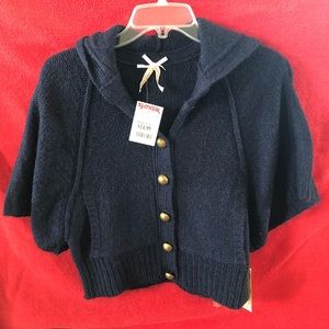 Adorable navy sweater hoodie size L